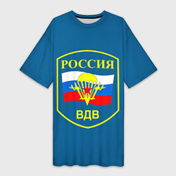 Футболка женская длинная ВДВ России, цвет: 3D-принт