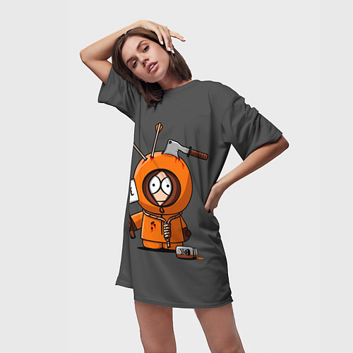 Женская длинная футболка Я в норме / 3D-принт – фото 3
