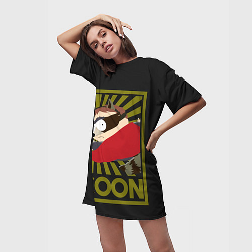 Женская длинная футболка COON / 3D-принт – фото 3