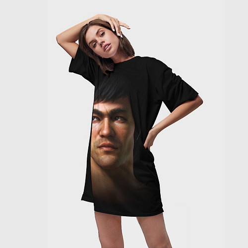 Женская длинная футболка Bruce / 3D-принт – фото 3