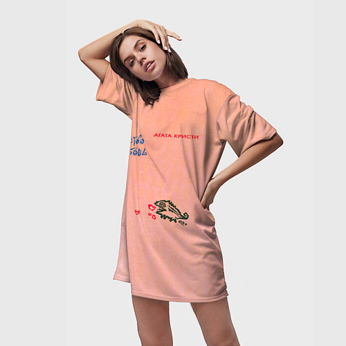 Женская длинная футболка Королевство и любовь Агата Кристи / 3D-принт – фото 3