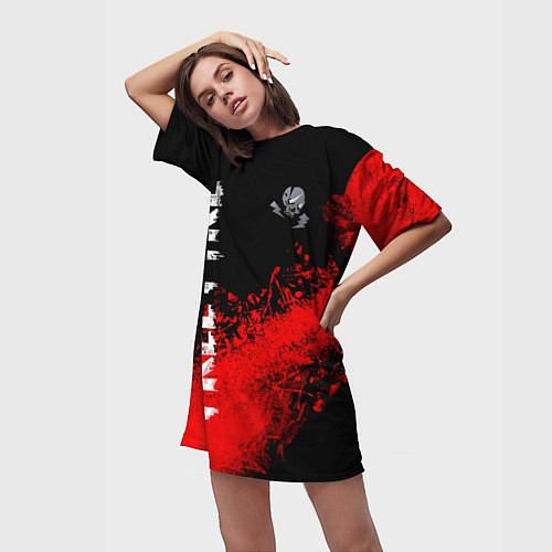 Женская длинная футболка FREE FIRE Фри Фаер / 3D-принт – фото 3