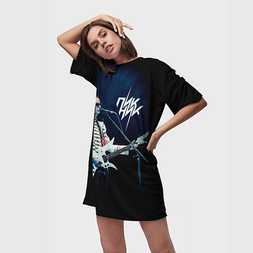 Женская длинная футболка Пикник Эдмунд Шклярский / 3D-принт – фото 3