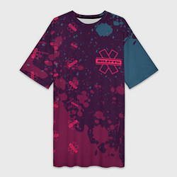 Футболка женская длинная Niletto - Splash Pattern, цвет: 3D-принт