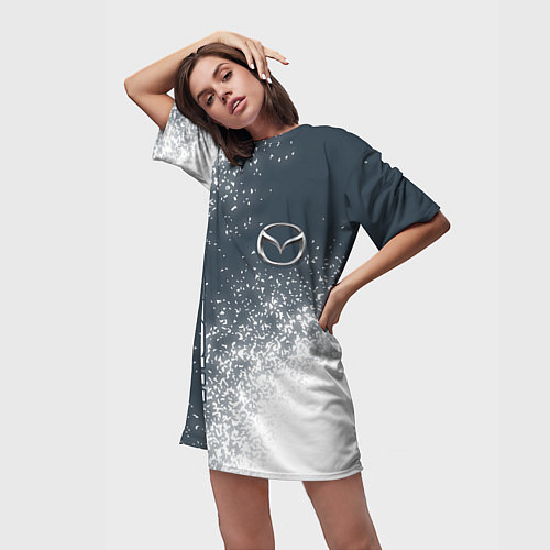 Женская длинная футболка Мазда - Спрей / 3D-принт – фото 3