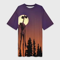 Женская длинная футболка Gradient Forest Siren Head