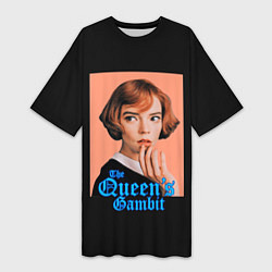 Футболка женская длинная Милая королева, цвет: 3D-принт