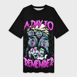 Футболка женская длинная A Day to Remember, цвет: 3D-принт