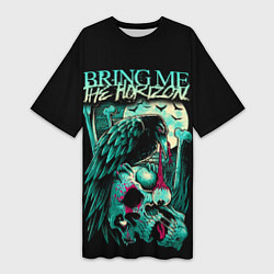 Футболка женская длинная Bring Me the Horizon, цвет: 3D-принт