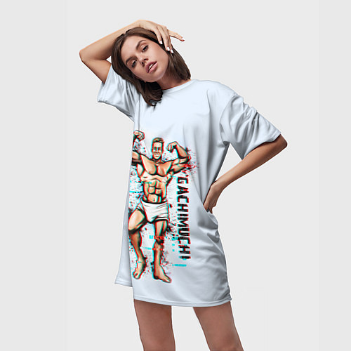 Женская длинная футболка Billie Herrington Гачимучи / 3D-принт – фото 3