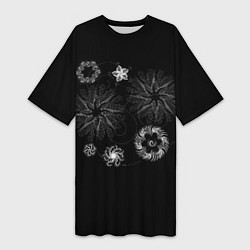 Женская длинная футболка Такие цветы