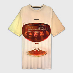 Футболка женская длинная Come Taste the Band - Deep Purple, цвет: 3D-принт