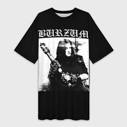 Футболка женская длинная BURZUM Бурзум, цвет: 3D-принт