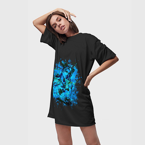 Женская длинная футболка Джолин Куджо Джо Джо / 3D-принт – фото 3