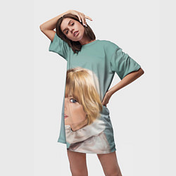 Футболка женская длинная Обворожительная Тейлор, цвет: 3D-принт — фото 2