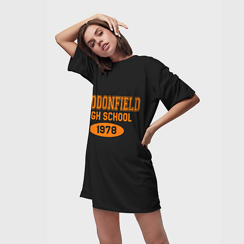 Женская длинная футболка Haddonfield High School 1978 / 3D-принт – фото 3