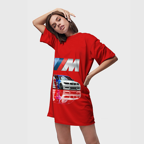 Женская длинная футболка МКА ПУШКА ГОНКА / 3D-принт – фото 3