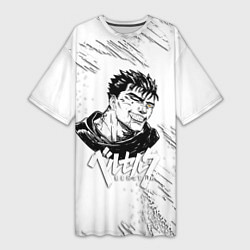 Футболка женская длинная БЕРСЕРК ИЛЛЮСТРАЦИЯ BERSERK, цвет: 3D-принт