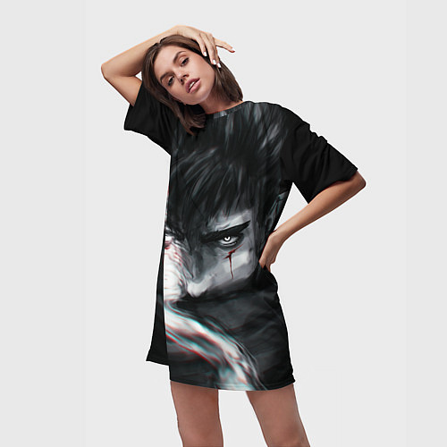 Женская длинная футболка BERSERK БЕРСЕРК ГАТС / 3D-принт – фото 3