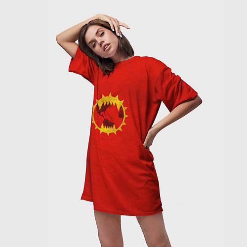 Женская длинная футболка Пожиратели миров после Ереси цвет легиона / 3D-принт – фото 3