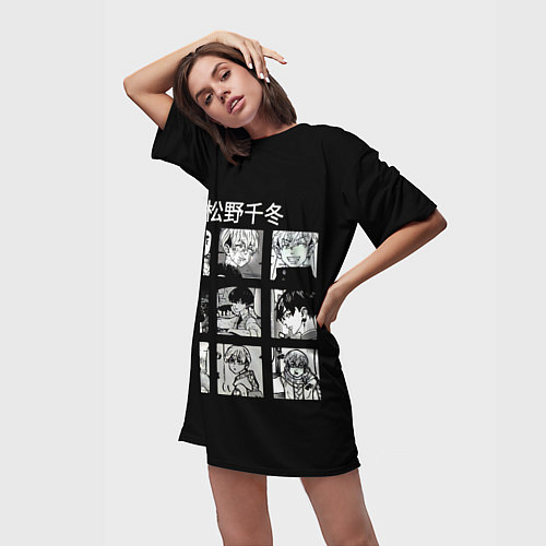 Женская длинная футболка Чифуя Матсуно хронология Токийские мстители / 3D-принт – фото 3