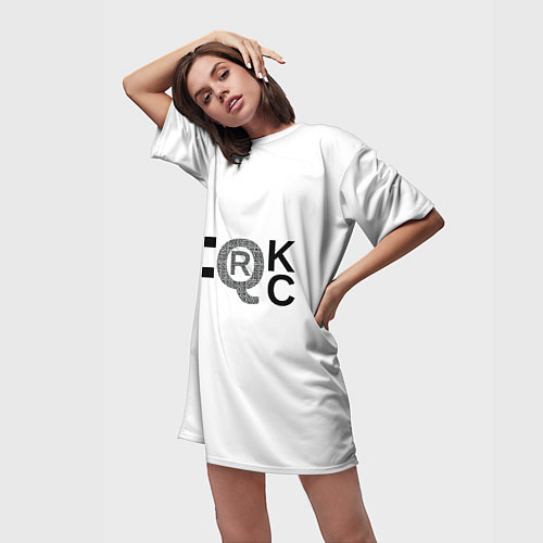 Женская длинная футболка FQRck - Локдаун / 3D-принт – фото 3