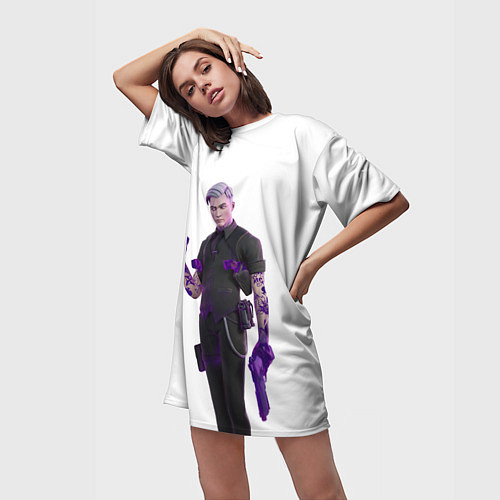 Женская длинная футболка Главарь Мидас / 3D-принт – фото 3