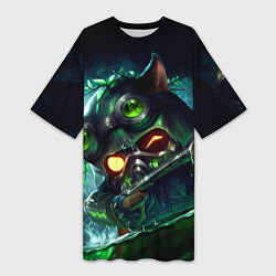Футболка женская длинная League of legends, Тимо, цвет: 3D-принт