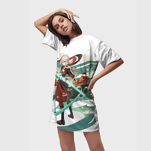 Женская длинная футболка ТОМА МЕСТНЫЙ АВТОРИТЕТ / 3D-принт – фото 3