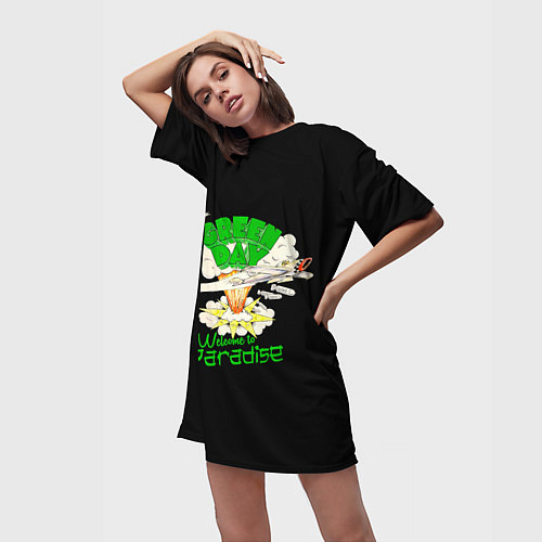 Женская длинная футболка Добро пожаловать в рай GD / 3D-принт – фото 3