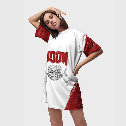 Женская длинная футболка Владычица пауков Doom / 3D-принт – фото 3