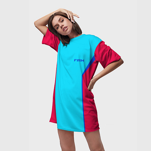 Женская длинная футболка Ретро стиль FIRM / 3D-принт – фото 3