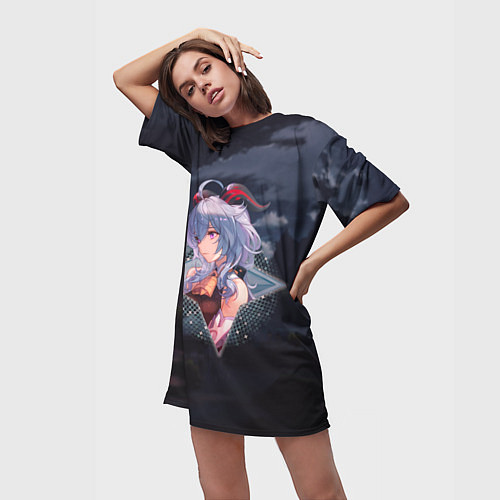 Женская длинная футболка Гань Юй в примогеме / 3D-принт – фото 3