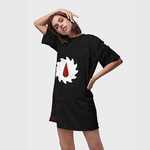 Женская длинная футболка Расчленители цвет ордена / 3D-принт – фото 3