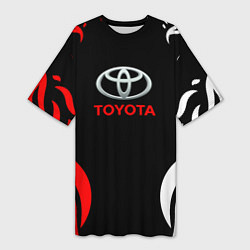 Футболка женская длинная Автомобиль Toyota, цвет: 3D-принт