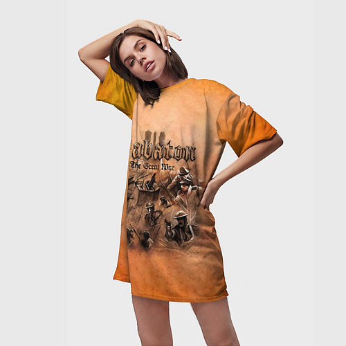 Женская длинная футболка The Great War - Sabaton / 3D-принт – фото 3