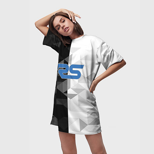 Женская длинная футболка ST AUTOSPORT FORD / 3D-принт – фото 3