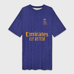 Женская длинная футболка Real Madrid Benzema 9 Viola Theme