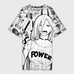 Женская длинная футболка Power - Chainsaw-Man