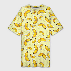 Футболка женская длинная Банановый Бум, цвет: 3D-принт