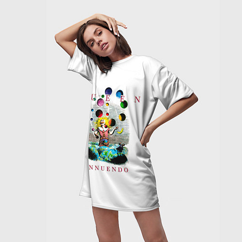 Женская длинная футболка Innuendo - Queen / 3D-принт – фото 3