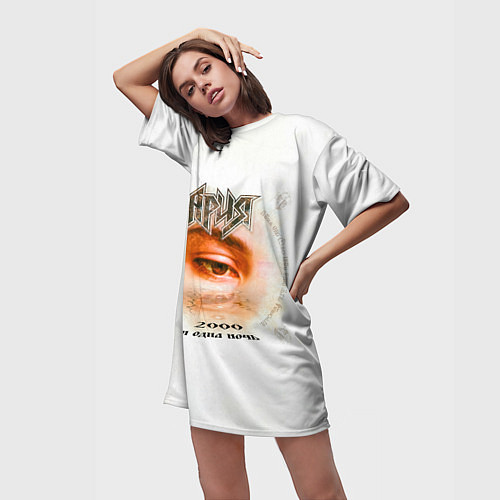 Женская длинная футболка Ария 2000 и одна ночь / 3D-принт – фото 3