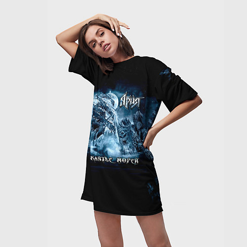 Женская длинная футболка Проклятье морей - Ария / 3D-принт – фото 3
