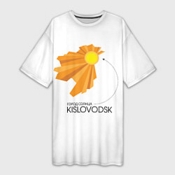 Футболка женская длинная Я люблю Кисловодск, цвет: 3D-принт