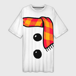 Футболка женская длинная Snowman Outfit, цвет: 3D-принт