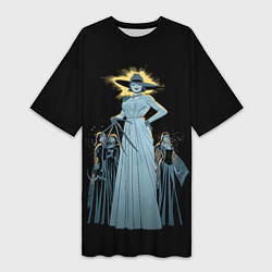 Футболка женская длинная RE Family, цвет: 3D-принт