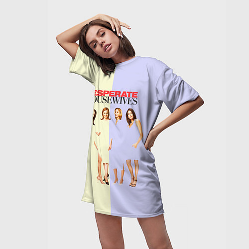 Женская длинная футболка Отчаянные Домохозяйки Desperate Housewives / 3D-принт – фото 3
