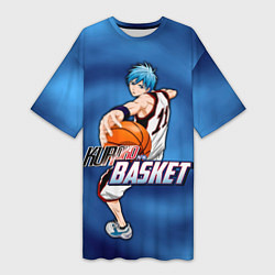 Футболка женская длинная Kuroko no Basuke Kuroko Tetsuya, цвет: 3D-принт