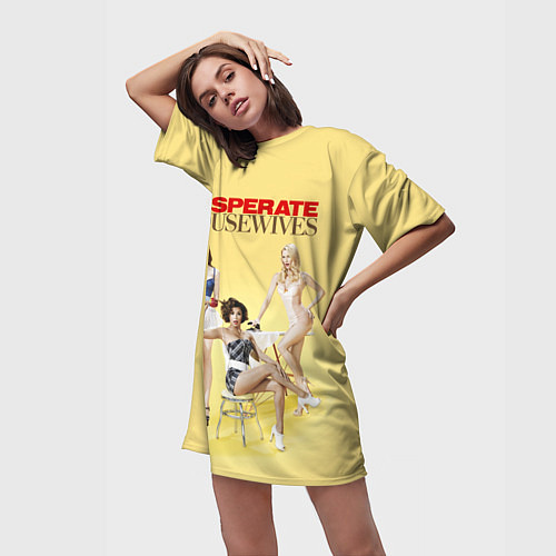 Женская длинная футболка Desperate Housewives - sexy / 3D-принт – фото 3