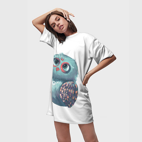 Женская длинная футболка Космическая Софа / 3D-принт – фото 3